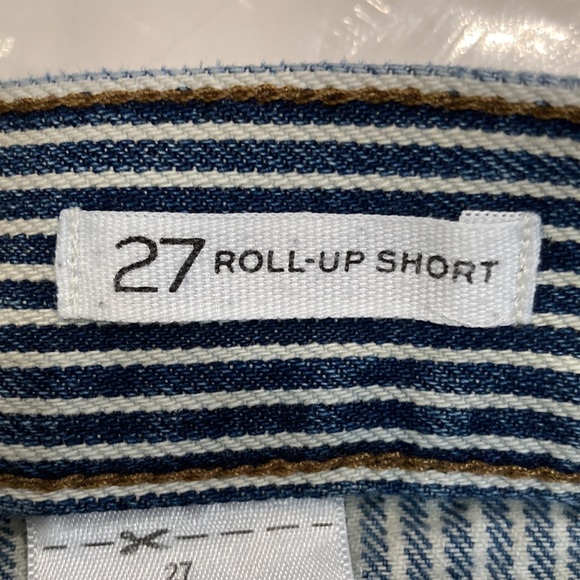 Banana Republic Denim White Stripe 27” Roll-Up Short (J1056) - Picture 6 of 14